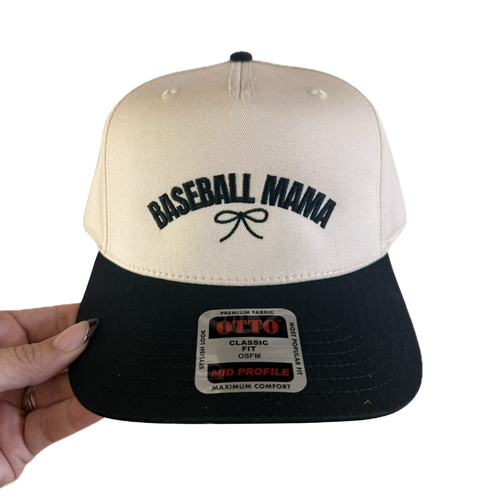Baseball Mama - Black Embroidery