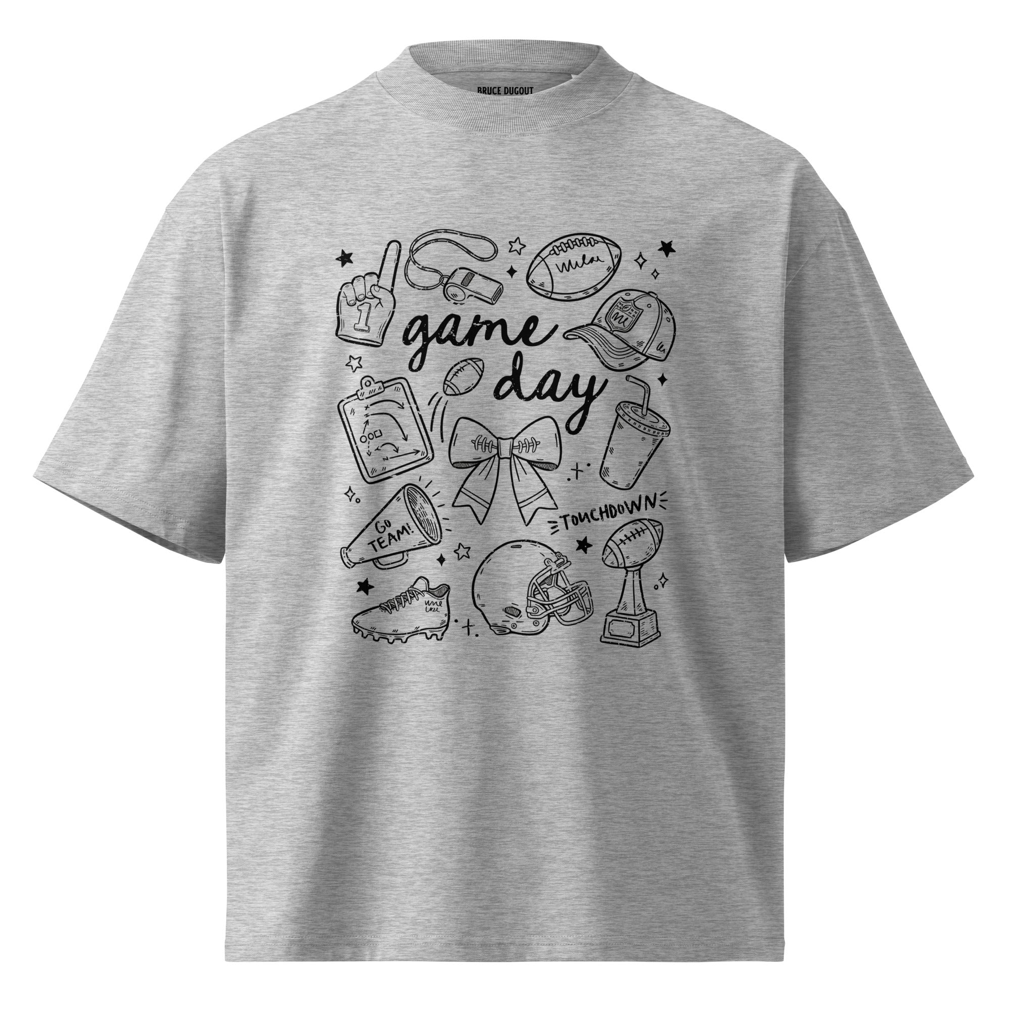 Football Game Day Essential Oversized Tee, High-Neck – Bruce Dugout
